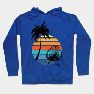 Acapulco chair retro sea sunset vintage mexican design Hoodie